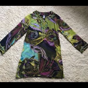 Embellished Silk Tunic